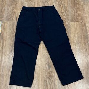 Carhartt Men's dark Blue Loose fit washed duck utility work Pant